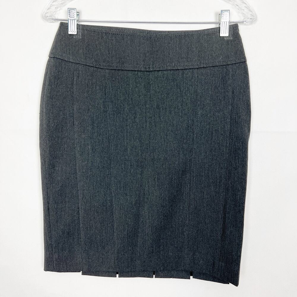 Express Design Studio High Waisted Gray Pleated Skirt Size 0 Career Workwear